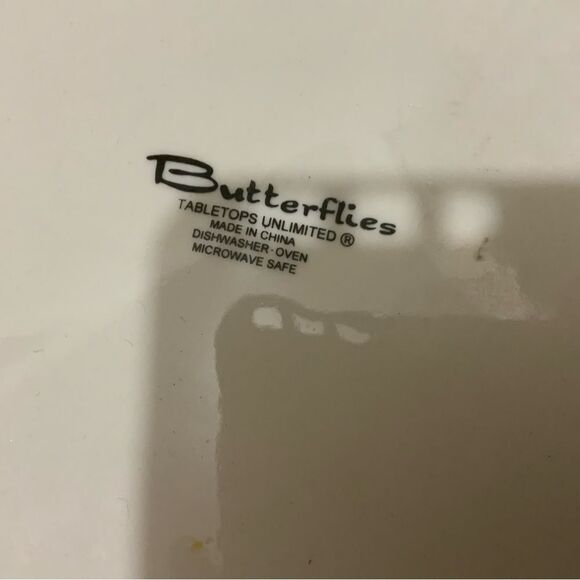 Tabletops Unlimited Butterflies Dinner Plate 10 5/8 Florals Butterfly Border A2 - Picture 7 of 7